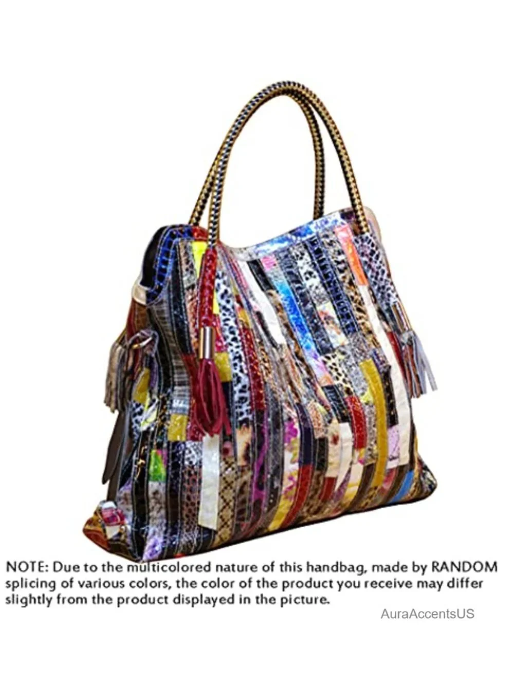 Large Leather Satchel Tote Top Handle Shoulder Bag Multi Pocket